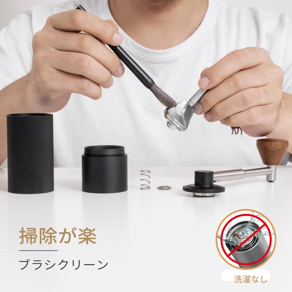 TIMEMORE NANO Manual Coffee Grinder, Compact, All-Metal Stainless Steel Grinding Grinder with Adjustable Coarseness, Foldable Handle, and Brush,