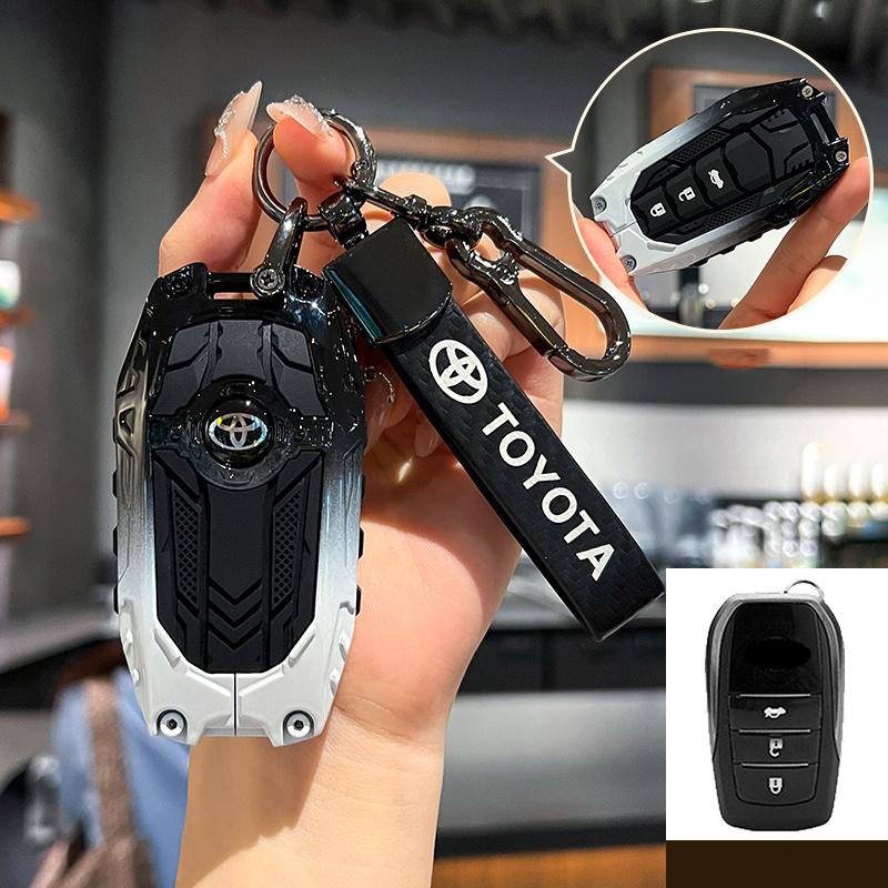 Car Remote Key Case Cover Protector Shell Fob for Toyota RAV4 Crown Hilux Fortuner Camry Land Cruiser Prado Keyless Accessories