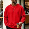 Men's Color Neck Sweatshirt Loose Fit Casual Pullover for Winter