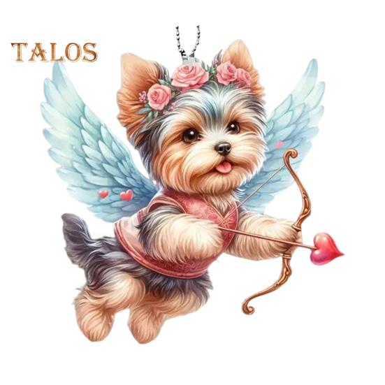 

Автомобильная подвеска, акриловая качающаяся собака, легкое автомобильное зеркало, подвесные аксессуары для салона автомобиля, сумка на плечо, школьный портфель, украшение, подвеска, подарок на день Святого Валентина A