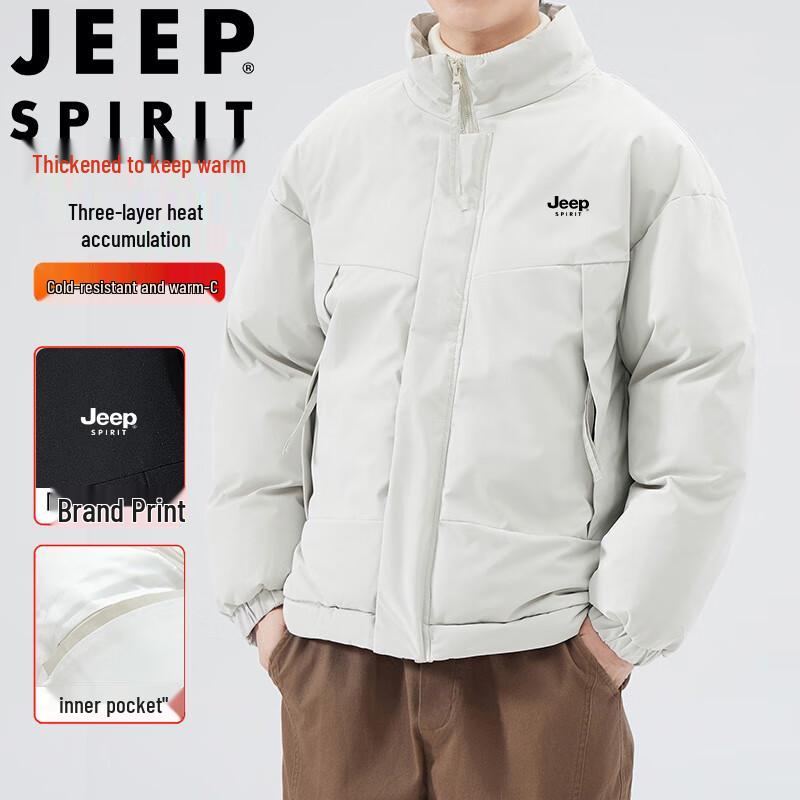 JEEP SPIRIT Men's Thickened Warm Cotton Jacket
