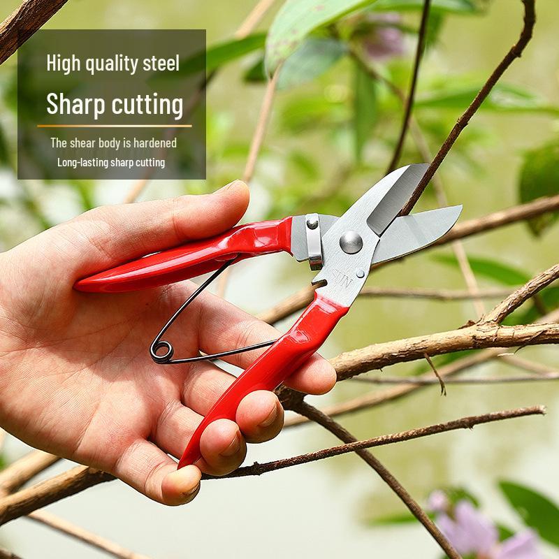 Labor-Saving Non-Slip Handle Stainless Steel Pruning Shears for Orchard and Garden