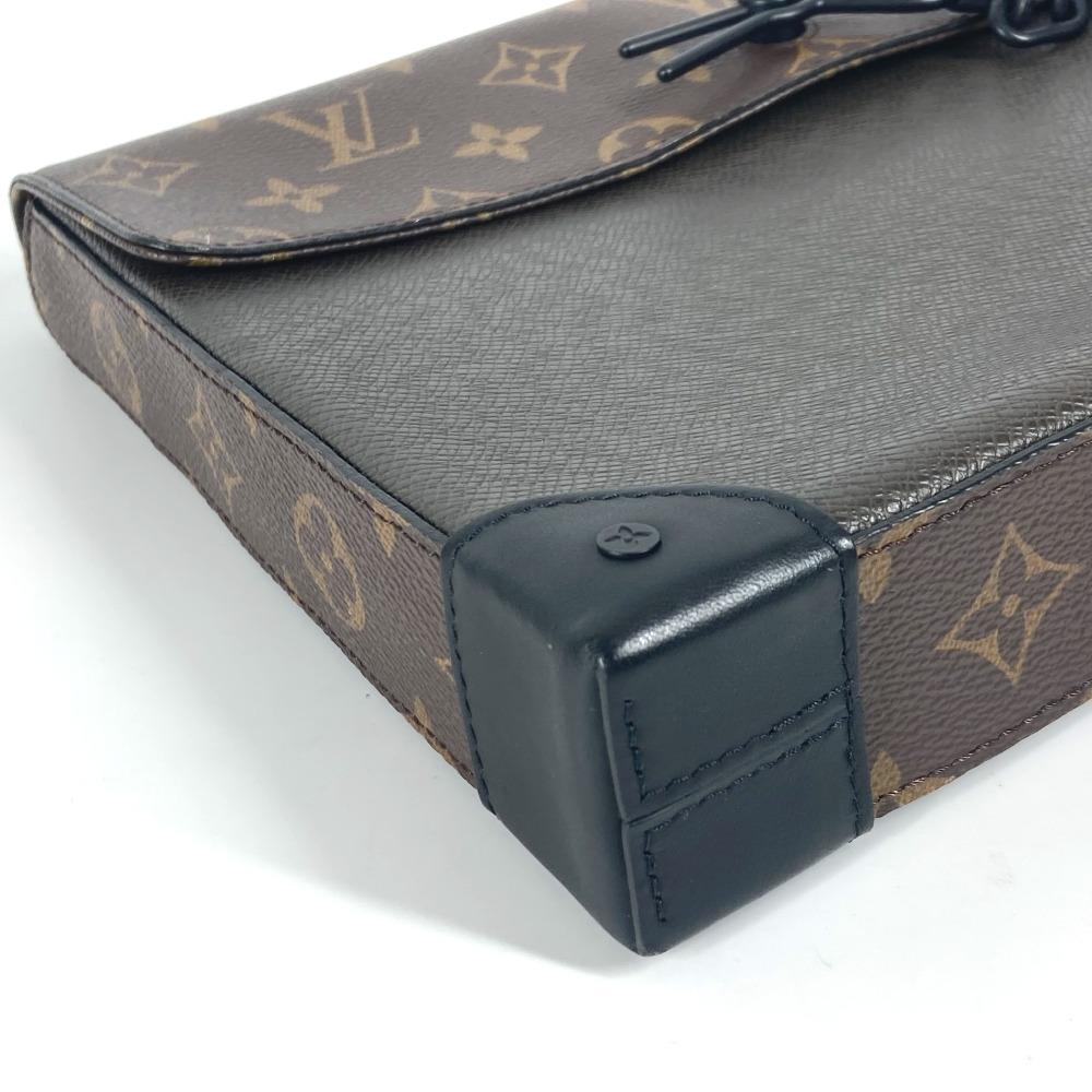 Louis Vuitton M30583 Taiga Monogram Pochette Steamer Bag Pouch Chain Flap Clutch