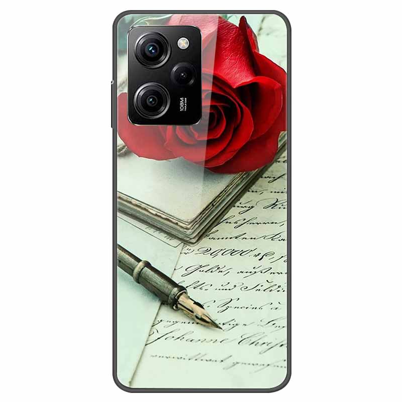 Tempered Glass Case for Xiaomi Poco X5 Pro / PocoX5 Cover Hard Shockproof Cases for Xiaomi Poco X5 5G 6.67'' Funda Coque Case