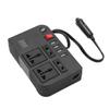 DC 12 To AC 220V Power Converter Electrical Inverter Transformer with 4 USB Ports and 4 Outlets
