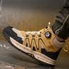 Men Safety Boots Rotating Button Work Boots Anti-puncture Anti-smash Male Safety Shoes Indestructible Steel Toe Protective Boots