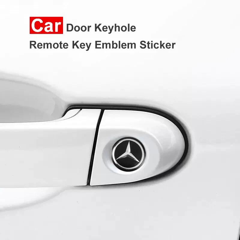 GLC GLB 2/5/10 Stück Auto Fernbedienung Schlüssel Aufkleber Aluminium Emblem Decal Für Mercedes Benz W206 W220 W210 W168 GLC W126 W140 W169 W177 W2