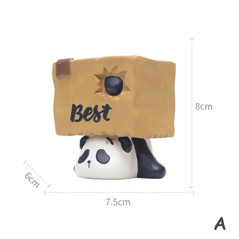 Panda in Box Theme Mini Flower Pot, Perfect Indoor Planters for Mini Succulents & Cacti, Cute Desk Pots for Home Decor