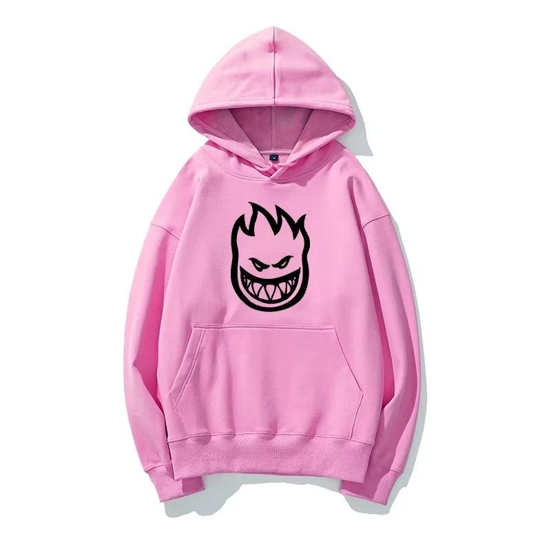 Spitfire Bighead Logo Graphic Print Hoodie Men Women Loose Casual Oversized Pullover Streetwear Hip Hop Fashion Harajuku Y2K Style Sweatshirt