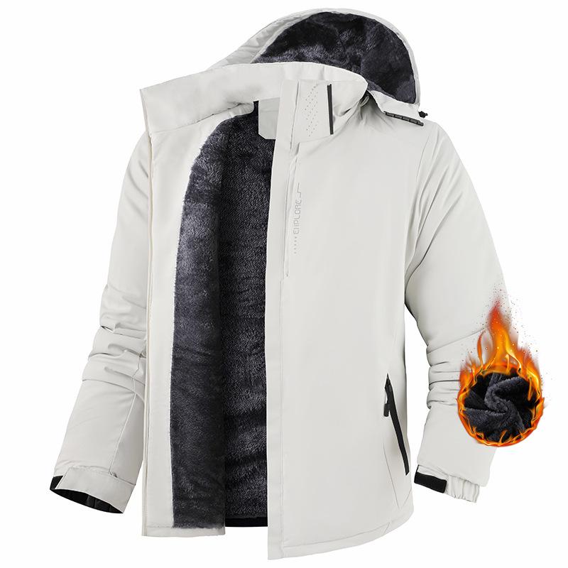 Men's Winter Plus-Size Cotton Jacket: Thick, Warm, Windproof, Waterproof, for Outdoor Activities