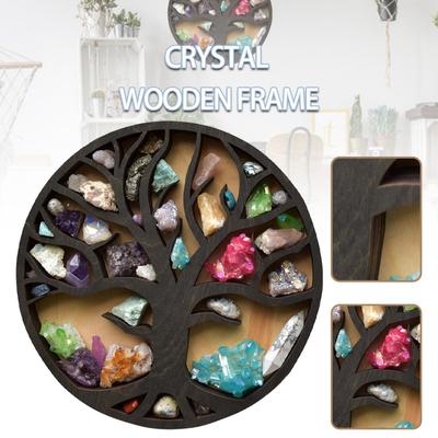 Crystal Stone Display Rack Tree Of Life Shape Crystal Shelf Display Rack Home Office Wall Shelves Crystal Holder For Stones