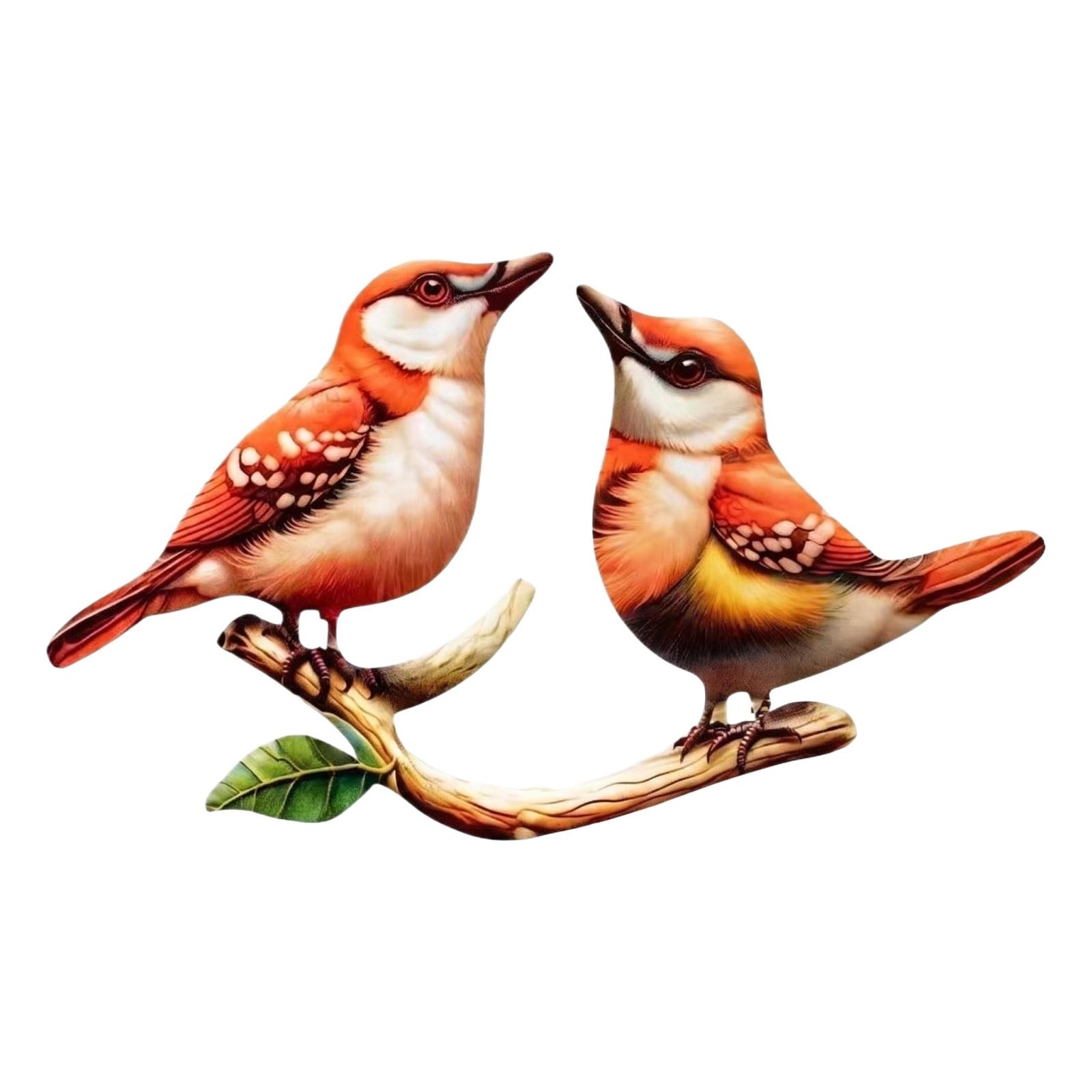

Decorative Bird Wall Art Metal Sculpture for Indoor Outdoor Home Garden Living Room Office Balcony Patio Display One Size жовтий