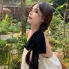 French Style Neck Strap White Black Hair Band Neckerchief Fashion Lace Long Scarf  Party Supplies