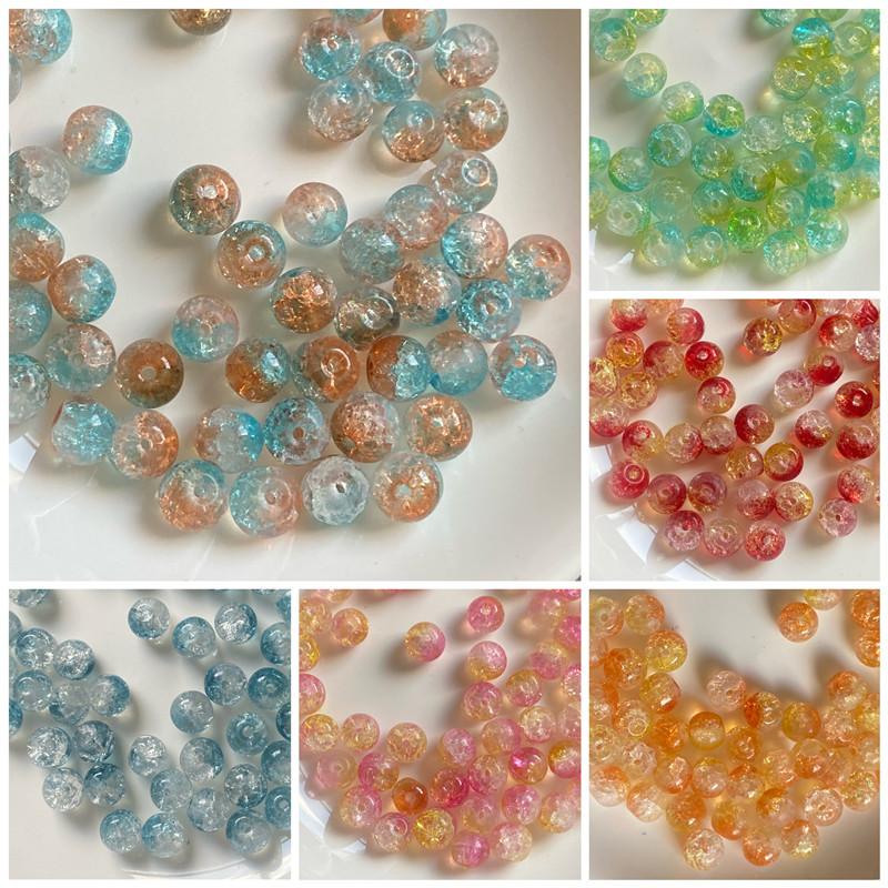 8mm Jade Glass Flower Beads for DIY Bracelets and Accessories