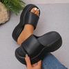 Chunky Platform Slippers for Women Summer Comfortable Wedge Heels Sandals Woman Solid Non Slip Eva Thick Sole Slides Shoes