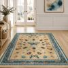 Soft Flower Carpet Non-slip Door Gasket Durable Blanket  for Living Room Tea Table Bedside