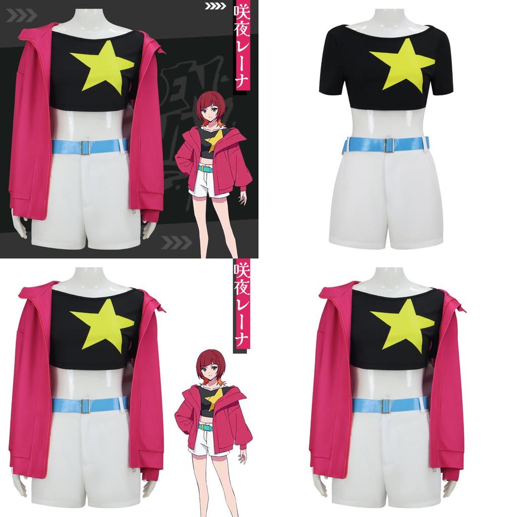 Digimon Beatbreak Sakuya Rena Cosplay Kostüm Für Damen Aus Polyesterstoff Für Halloween-Party