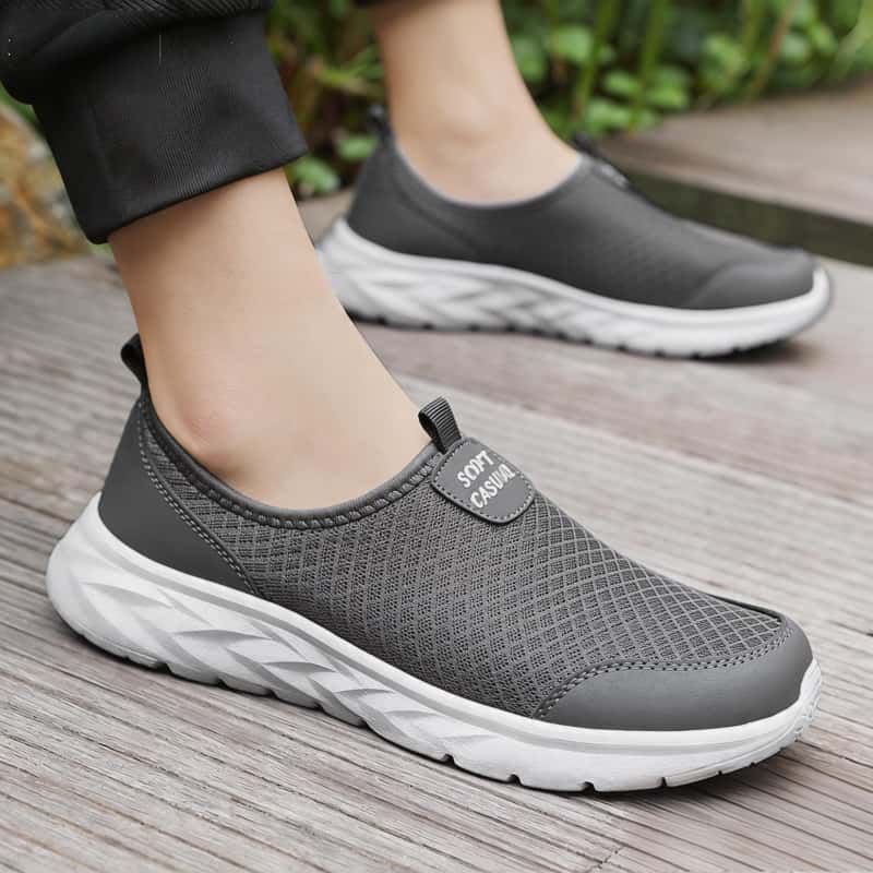 Men'S Shoes Mesh Breathable Tennis Sports Men'S Breathable Mesh Slip-On Casual Shoes Men Sport Shoes Lightweight Mesh