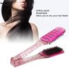 Hair Straightening Splint Comb Soft Hair Double Sided Hair Straightener Clamp Brush Styling Tool Rose Red