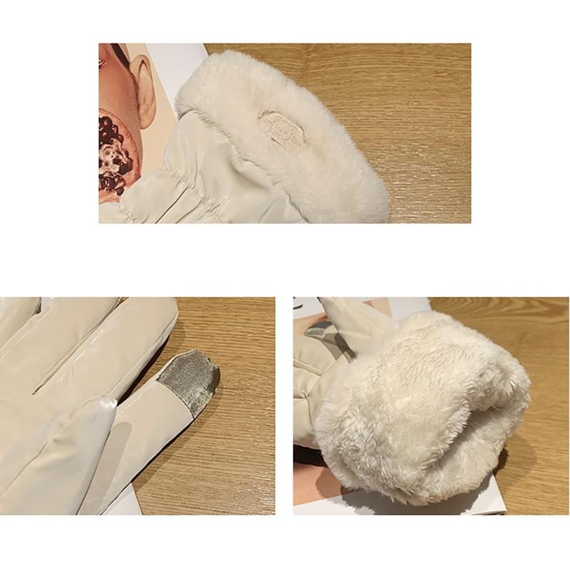 Warme Dicke Handschuhe für Damen für Fahrradfahren Wandern Skihandschuhe Winter Skifahren Thermohandschuhe Touchscreens Winterhandschuh