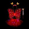 Luminous Wings Flashing Butterflys Skirt Lights Suits LED Children Costume Toys Girls Angel Children Fairy Props Photography Toy