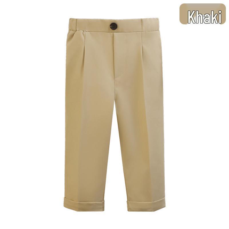 Pantaloni de costum uni pentru copii - Pantaloni lungi casual pentru băieți pentru uniforma de școală primară, costum de spectacol de primăvară/toamnă