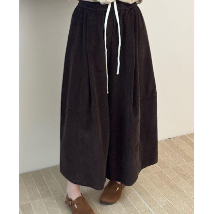 Slimming Effect Corduroy Wide Leg Pants Women Casual Style High Waist Polyester Fiber Comfortable Autumn Arrival