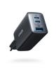 ANKER מטען ננו, 65W, 3 יציאות, מהיר, קומפקטי, מתקפל, מטען USB C, עבור MacBook Pro/Air, iPad Pro, Galaxy S20, iPhone 17/16 Pro