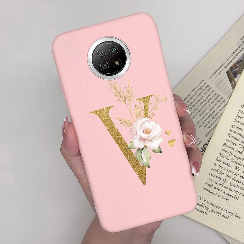Flower Letters For Xiaomi Redmi Note 9T 5G Case Cover Soft Silicone Bumper Protective Phone Cases For Redmi Note9T 9 T Fundas
