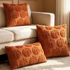 Pumpkin Pattern Plush Pillowcase 18x18 Inches Faux Wool Cushions Pillow Cases  Halloween Decoration