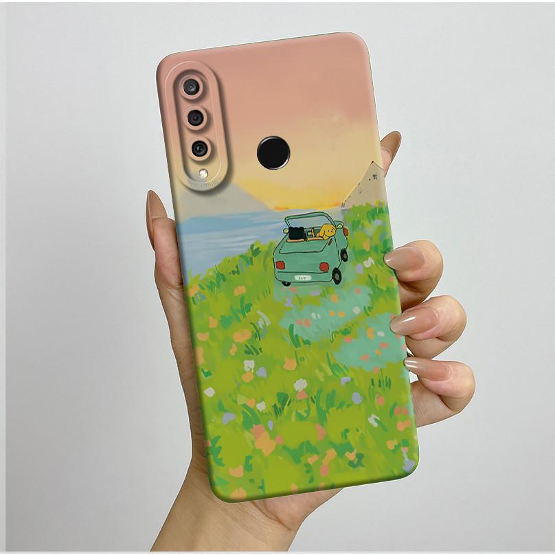 

For Huawei P30 Lite Case Aesthetic Luxury Liquid Silicone Full Cover For Huawei Nova 4E Nova4E P 30 Lite Shell Soft Phone Case Huawei P30 Lite