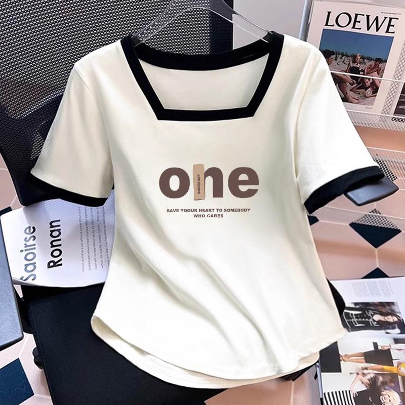 Damen Übergröße Reine Baumwolle Kurzarm Slim T-Shirt - 2025 Sommerkollektion