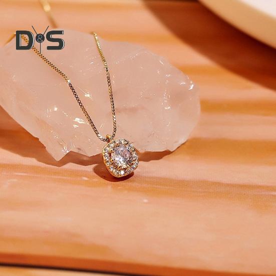 Tropfen-Halskette, kubischer Zirkonia, funkelnde Diamant-Halskette, Kristall-Strass-Glitzer-Halskette, Schmuck, Muttertag, Jahrestag, Geburtstag