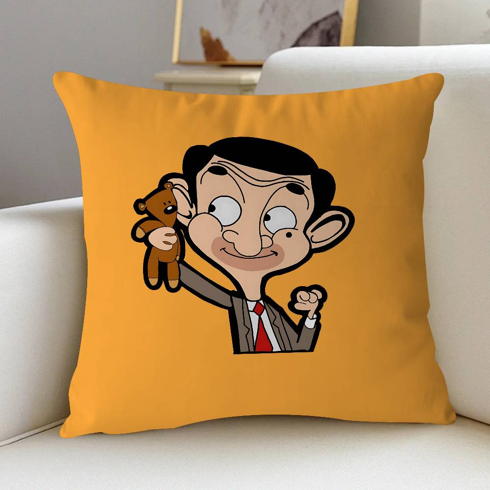 

Mr-Bean A-Animated V-Version Pillowcases Home Bedding Decorative Pillow Cover Wedding Super Soft Pillow Case 12x12Inch