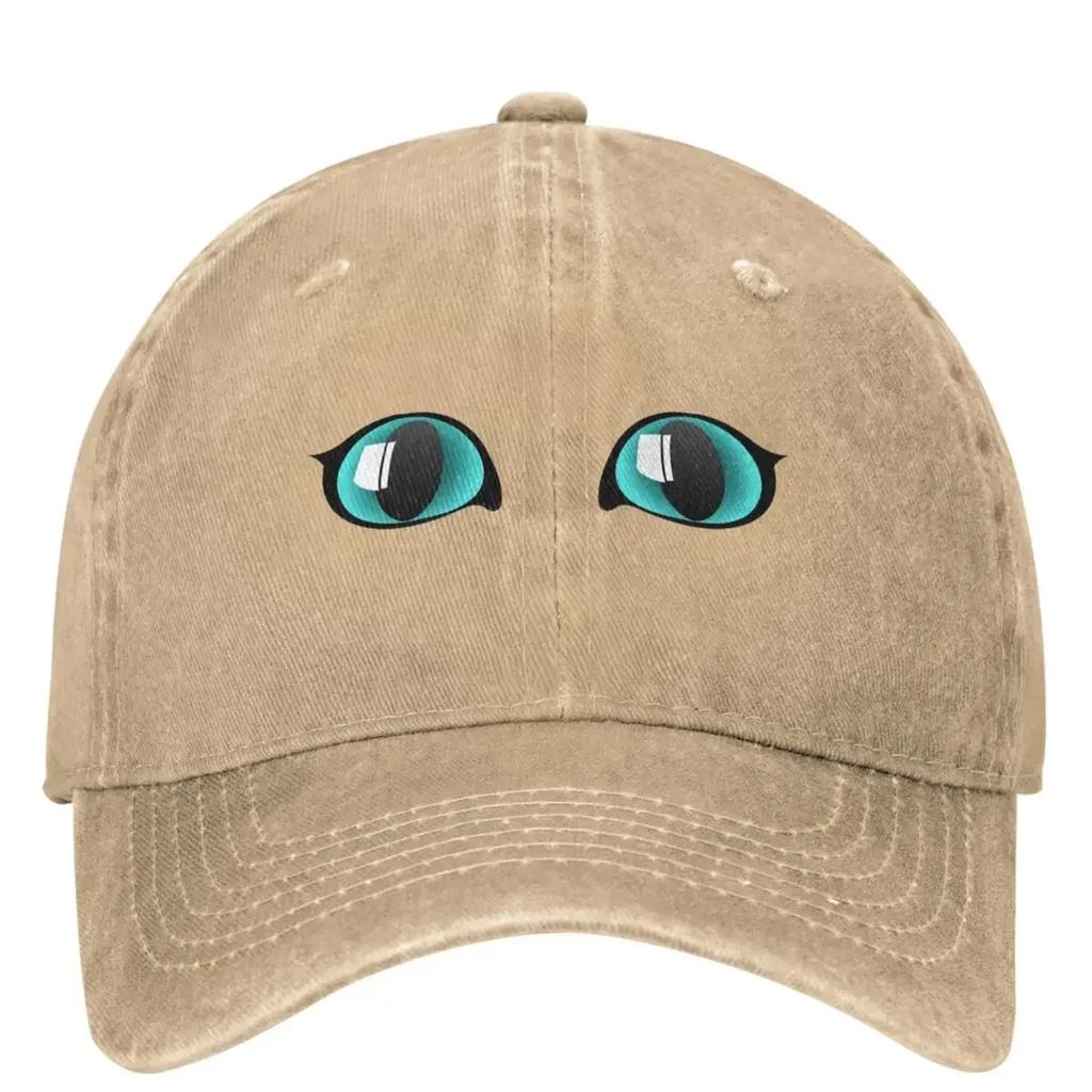 Blue Cats Eyes Baseball Cap Monster Eyes Hunting Camping Adjustable Trucker Hat Men Women Vintage Sunscreen Baseball Caps