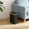 Easy Clean Trash Can Food Grade Stainless Steel Including Quiet Close Lid and Foot Pedal Operations