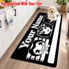 Bendy and the Ink Machine Custom Text Flannel Floor Rug Soft Kitchen Mat Personalized Non Slip Carpet