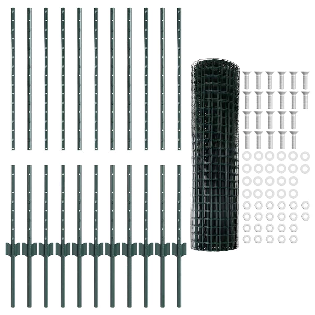 Welded Wire Fence 25 x 1 m (W x H) PVC Coated Steel