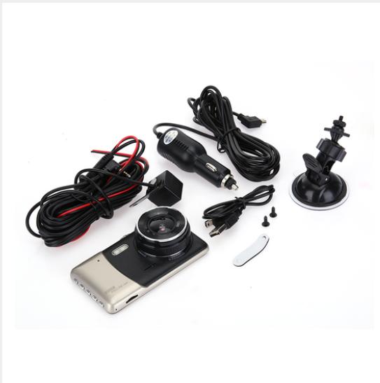 4" Screen 1080P Dual Lens Car DVR Video Recorder Night Vision w/ Rear Camera Kit