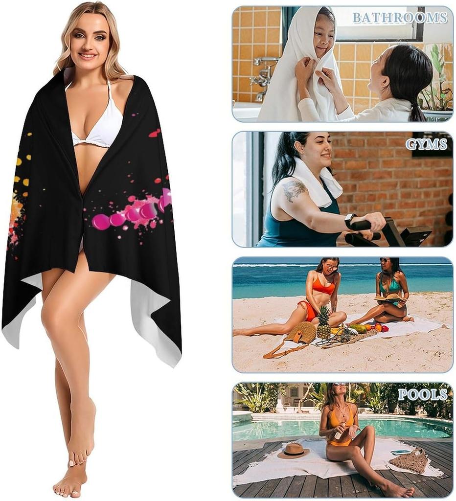 DNA arts Pattern Beach Towel for Family stuffs friends Gifts Quick-Dry Sand free For Bath Yoga Beach Camping Swimming GYM travel