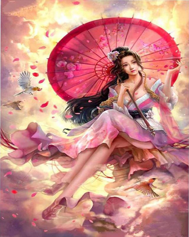 Diamond Painting New Elves and Angels 5D DIY Diamond Embroidery Landscape Flowers Rhinestones Mosaic Craft Kit