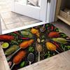 1pc Pack, 2D Flat Printing, Kitchen Entrance Mat with Spice Pattern, Non-slip and Wear-resistant Foyer Doormat, Colorful Non-slip, Machine-washable Po