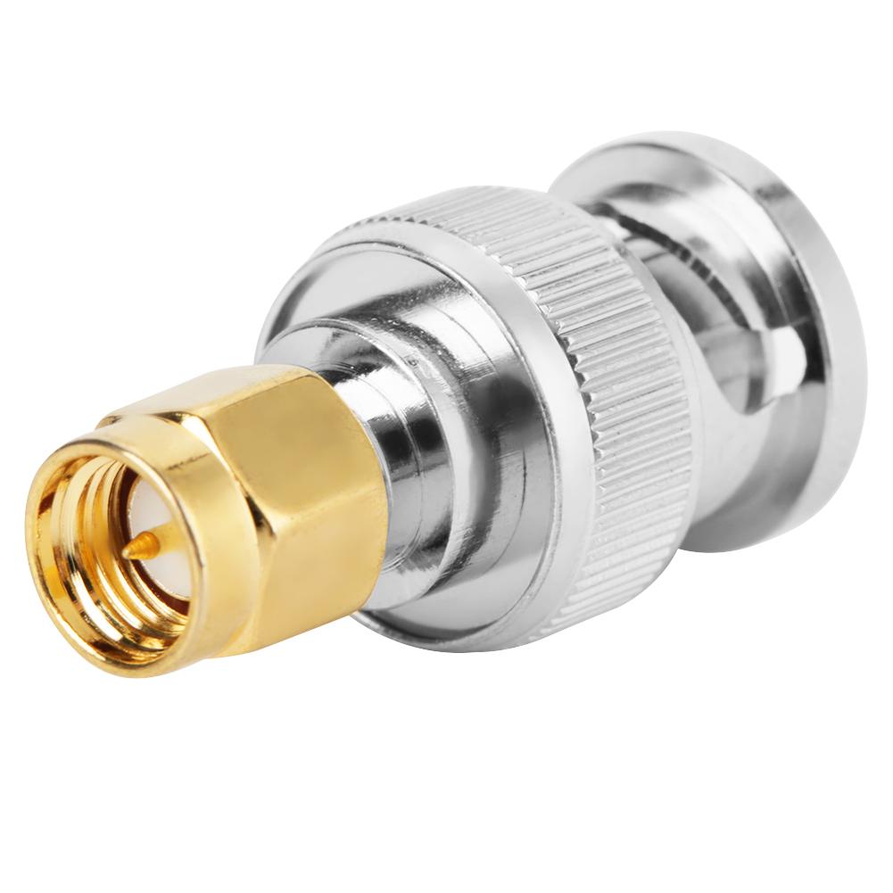 2 Pcs BNC Male to SMA Male Type Connector Adapter Test Converters