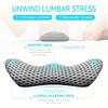 Ergonomic Memory Foam Lumbar Pillow for Back - Medium Soft Knit Fabric Cover, Removable, Ideal for Car Seat, Office Chair
