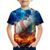 Baseball T-Shirt for Boy Short Sleeve Children's Clothing Boys Summer Casual T-Shirt O-Neck Girl Clothes Fashion Child T-Shirt