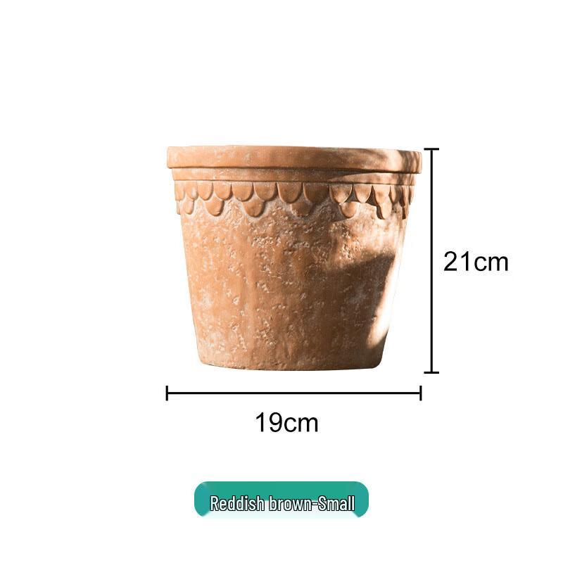 Handmålad cementkruka