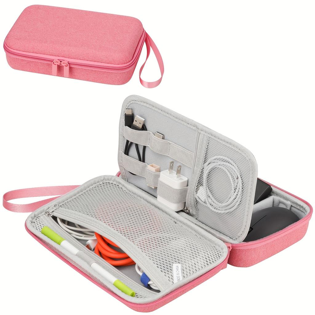 3-Layer Large Capacity EVA Hard Shell Storage Case Portable Travel Electronic Organizer with Mesh Pockets for Power Banks Phones
