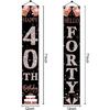 40th Birthday Door Banner Decorations for Women, Rose Gold Happy 40th Birthday Hello Forty Porch Sign Party Supplies, 40 Year Old Bday for Indoor