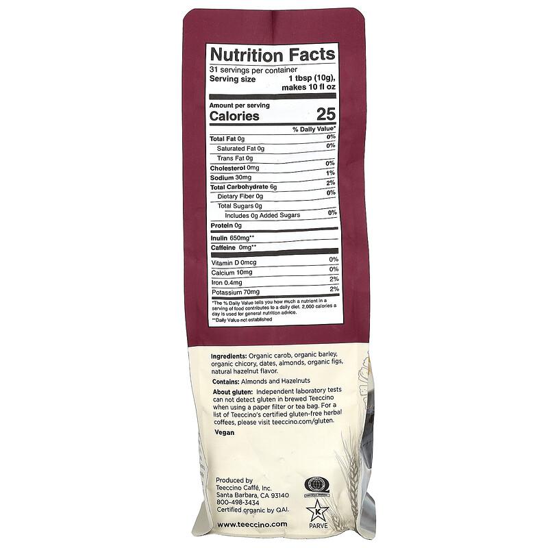 Chicory Herbal Coffee, Hazelnut, Medium Roast, Caffeine Free, 11 oz (312 g)