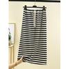 Back Slit High Waist Skirt for Women Summer Versatile Slimming A- Line Skirt Outer Wear Casual Pants Loose Drape Base Skirt